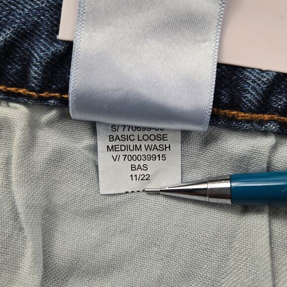 NWT Old Navy Jeans Basic Loose Flex Straight Blue Medium Wash size 42x32 - Picture 13 of 13